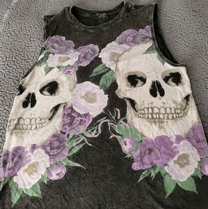 Skull Tank Top Midnight Hour
